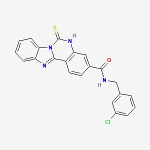 N-(3-chlorobenzyl)-6-thioxo-5,6-dihydrobenzimidazo[1,2-c]quinazoline-3-carboxamide