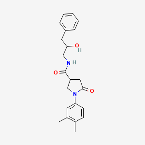 1-(3,4-dimethylphenyl)-N-(2-hydroxy-3-phenylpropyl)-5-oxopyrrolidine-3-carboxamide