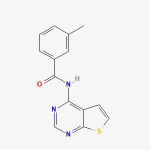 3-methyl-N-(thieno[2,3-d]pyrimidin-4-yl)benzamide