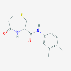 molecular formula C14H18N2O2S B2904884 N-(3,4-dimethylphenyl)-5-oxo-1,4-thiazepane-3-carboxamide CAS No. 1396565-01-7