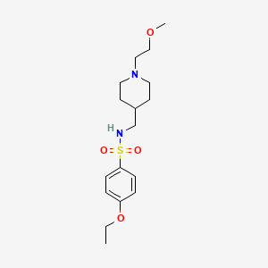 molecular formula C17H28N2O4S B2904886 4-ethoxy-N-((1-(2-methoxyethyl)piperidin-4-yl)methyl)benzenesulfonamide CAS No. 953258-84-9