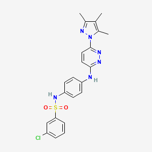 3-chloro-N-(4-((6-(3,4,5-trimethyl-1H-pyrazol-1-yl)pyridazin-3-yl)amino)phenyl)benzenesulfonamide