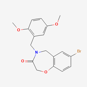 7-bromo-4-(2,5-dimethoxybenzyl)-4,5-dihydro-1,4-benzoxazepin-3(2H)-one