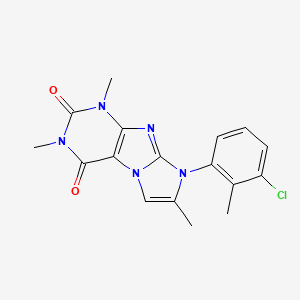 6-(3-Chloro-2-methylphenyl)-2,4,7-trimethylpurino[7,8-a]imidazole-1,3-dione