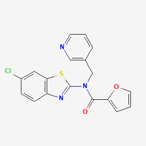 N-(6-chlorobenzo[d]thiazol-2-yl)-N-(pyridin-3-ylmethyl)furan-2-carboxamide