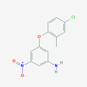 molecular formula C13H11ClN2O3 B2904900 3-(4-氯-2-甲基苯氧基)-5-硝基苯胺 CAS No. 832737-41-4