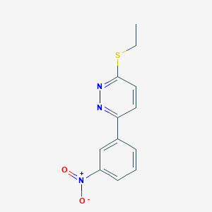 molecular formula C12H11N3O2S B2904911 3-乙基硫烷基-6-(3-硝基苯基)哒嗪 CAS No. 893996-88-8