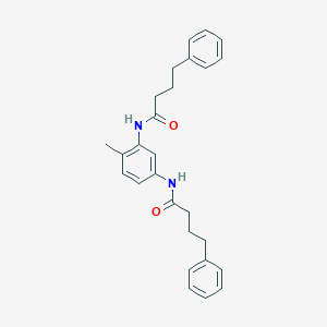 molecular formula C27H30N2O2 B290492 N-{2-methyl-5-[(4-phenylbutanoyl)amino]phenyl}-4-phenylbutanamide 