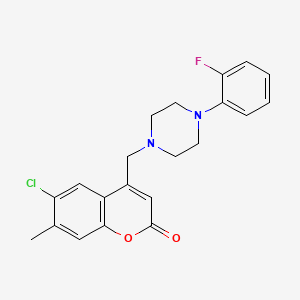 6-Chloro-4-[[4-(2-fluorophenyl)piperazin-1-yl]methyl]-7-methylchromen-2-one