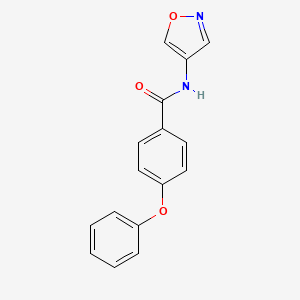 molecular formula C16H12N2O3 B2904936 N-(异恶唑-4-基)-4-苯氧基苯甲酰胺 CAS No. 1396678-32-2