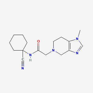 molecular formula C16H23N5O B2904944 N-(1-cyanocyclohexyl)-2-{1-methyl-1H,4H,5H,6H,7H-imidazo[4,5-c]pyridin-5-yl}acetamide CAS No. 1355917-51-9