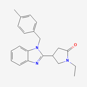 1-Ethyl-4-{1-[(4-methylphenyl)methyl]benzimidazol-2-yl}pyrrolidin-2-one
