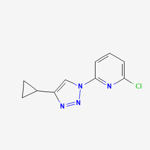 molecular formula C10H9ClN4 B2904953 2-chloro-6-(4-cyclopropyl-1H-1,2,3-triazol-1-yl)pyridine CAS No. 2415517-03-0