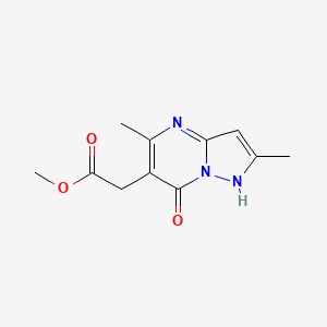 molecular formula C11H13N3O3 B2904955 Methyl 2-(7-hydroxy-2,5-dimethylpyrazolo[1,5-a]pyrimidin-6-yl)acetate CAS No. 478064-85-6