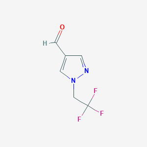 molecular formula C6H5F3N2O B2904967 1-(2,2,2-trifluoroethyl)-1H-pyrazole-4-carbaldehyde CAS No. 790254-33-0