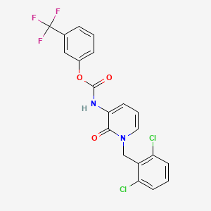 molecular formula C20H13Cl2F3N2O3 B2904971 3-(三氟甲基)苯基 N-[1-(2,6-二氯苄基)-2-氧代-1,2-二氢-3-吡啶基]氨基甲酸酯 CAS No. 400084-82-4