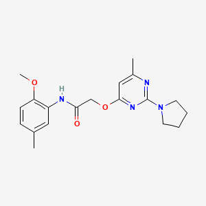 molecular formula C19H24N4O3 B2904978 Methyl {[6-({[(2-chloro-4-methylphenyl)amino]carbonyl}amino)-2-(4-fluorophenyl)quinolin-4-yl]oxy}acetate CAS No. 1031961-88-2