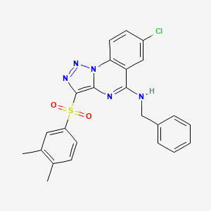 N-benzyl-7-chloro-3-((3,4-dimethylphenyl)sulfonyl)-[1,2,3]triazolo[1,5-a]quinazolin-5-amine