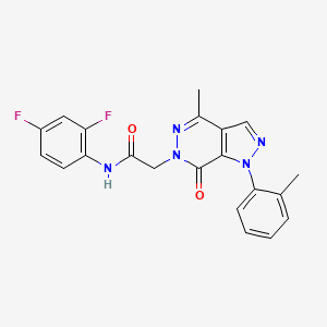 molecular formula C21H17F2N5O2 B2904988 N-(2,4-difluorophenyl)-2-(4-methyl-7-oxo-1-(o-tolyl)-1H-pyrazolo[3,4-d]pyridazin-6(7H)-yl)acetamide CAS No. 942009-13-4