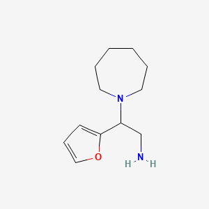 molecular formula C12H20N2O B2904991 2-氮杂环戊-1-基-2-呋喃-2-基-乙胺 CAS No. 889939-35-9