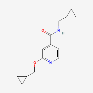 molecular formula C14H18N2O2 B2904992 2-(cyclopropylmethoxy)-N-(cyclopropylmethyl)isonicotinamide CAS No. 2034493-92-8