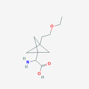 molecular formula C11H19NO3 B2904993 2-Amino-2-[3-(2-ethoxyethyl)-1-bicyclo[1.1.1]pentanyl]acetic acid CAS No. 2287262-20-6