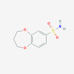 molecular formula C9H11NO4S B2904995 3,4-dihydro-2H-1,5-benzodioxepine-7-sulfonamide CAS No. 874842-53-2