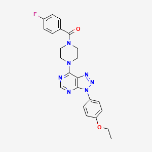molecular formula C23H22FN7O2 B2904999 (4-(3-(4-ethoxyphenyl)-3H-[1,2,3]triazolo[4,5-d]pyrimidin-7-yl)piperazin-1-yl)(4-fluorophenyl)methanone CAS No. 920377-04-4