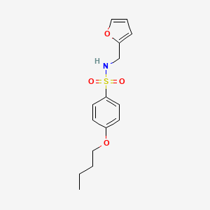 molecular formula C15H19NO4S B2905009 4-butoxy-N-(furan-2-ylmethyl)benzenesulfonamide CAS No. 313267-37-7