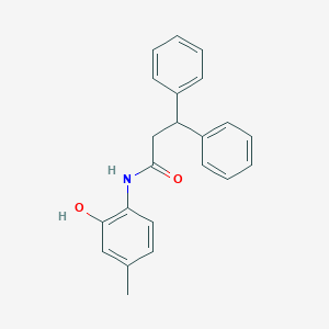molecular formula C22H21NO2 B290501 N-(2-hydroxy-4-methylphenyl)-3,3-diphenylpropanamide 