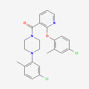 molecular formula C24H23Cl2N3O2 B2905027 [2-(4-Chloro-2-methylphenoxy)pyridin-3-yl]-[4-(5-chloro-2-methylphenyl)piperazin-1-yl]methanone CAS No. 1022731-91-4