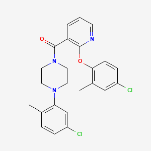 molecular formula C24H23Cl2N3O2 B2905027 [2-(4-氯-2-甲基苯氧基)吡啶-3-基]-[4-(5-氯-2-甲基苯基)哌嗪-1-基]甲酮 CAS No. 1022731-91-4