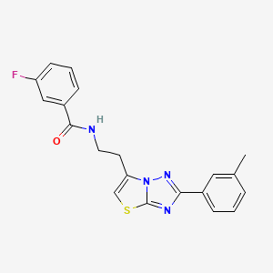 3-fluoro-N-(2-(2-(m-tolyl)thiazolo[3,2-b][1,2,4]triazol-6-yl)ethyl)benzamide