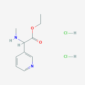 molecular formula C10H16Cl2N2O2 B2905031 2-(甲基氨基)-2-(吡啶-3-基)乙酸二盐酸盐 CAS No. 2126160-10-7