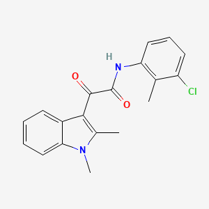 N-(3-chloro-2-methylphenyl)-2-(1,2-dimethyl-1H-indol-3-yl)-2-oxoacetamide
