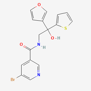 5-bromo-N-(2-(furan-3-yl)-2-hydroxy-2-(thiophen-2-yl)ethyl)nicotinamide