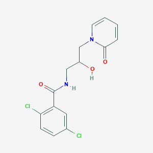 molecular formula C15H14Cl2N2O3 B2905048 2,5-dichloro-N-(2-hydroxy-3-(2-oxopyridin-1(2H)-yl)propyl)benzamide CAS No. 1797284-34-4