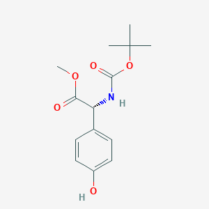 Methyl (2R)-2-{[(tert-butoxy)carbonyl]amino}-2-(4-hydroxyphenyl)acetate