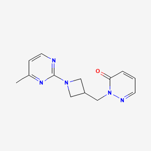 molecular formula C13H15N5O B2905051 2-{[1-(4-Methylpyrimidin-2-yl)azetidin-3-yl]methyl}-2,3-dihydropyridazin-3-one CAS No. 2201774-12-9