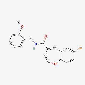 molecular formula C19H16BrNO3 B2905054 7-bromo-N-(2-methoxybenzyl)-1-benzoxepine-4-carboxamide CAS No. 950427-05-1