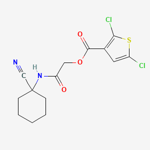 molecular formula C14H14Cl2N2O3S B2905063 [(1-Cyanocyclohexyl)carbamoyl]methyl 2,5-dichlorothiophene-3-carboxylate CAS No. 1240815-63-7