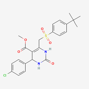 Methyl 6-(((4-(tert-butyl)phenyl)sulfonyl)methyl)-4-(4-chlorophenyl)-2-oxo-1,2,3,4-tetrahydropyrimidine-5-carboxylate