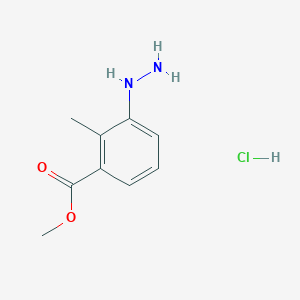 molecular formula C9H13ClN2O2 B2905075 Methyl 3-hydrazinyl-2-methylbenzoate hydrochloride CAS No. 1955540-35-8