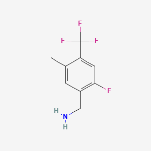 molecular formula C9H9F4N B2905078 2-Fluoro-5-methyl-4-(trifluoromethyl)benzylamine CAS No. 1323966-11-5; 1323966-36-4