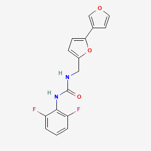 molecular formula C16H12F2N2O3 B2905082 1-([2,3'-Bifuran]-5-ylmethyl)-3-(2,6-difluorophenyl)urea CAS No. 2034568-28-8