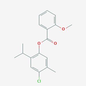 molecular formula C18H19ClO3 B290509 4-Chloro-2-isopropyl-5-methylphenyl 2-methoxybenzoate 
