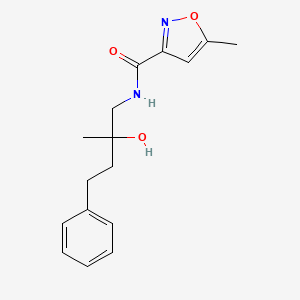 molecular formula C16H20N2O3 B2905090 N-(2-羟基-2-甲基-4-苯基丁基)-5-甲基异恶唑-3-甲酰胺 CAS No. 1286712-05-7