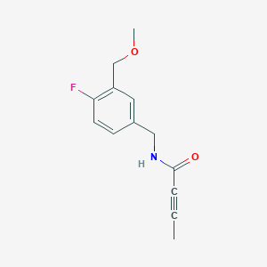 N-[[4-Fluoro-3-(methoxymethyl)phenyl]methyl]but-2-ynamide