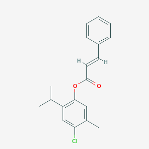 molecular formula C19H19ClO2 B290510 4-Chloro-2-isopropyl-5-methylphenyl 3-phenylacrylate 