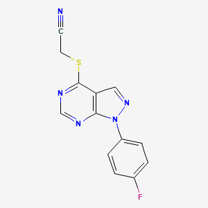 2-((1-(4-fluorophenyl)-1H-pyrazolo[3,4-d]pyrimidin-4-yl)thio)acetonitrile